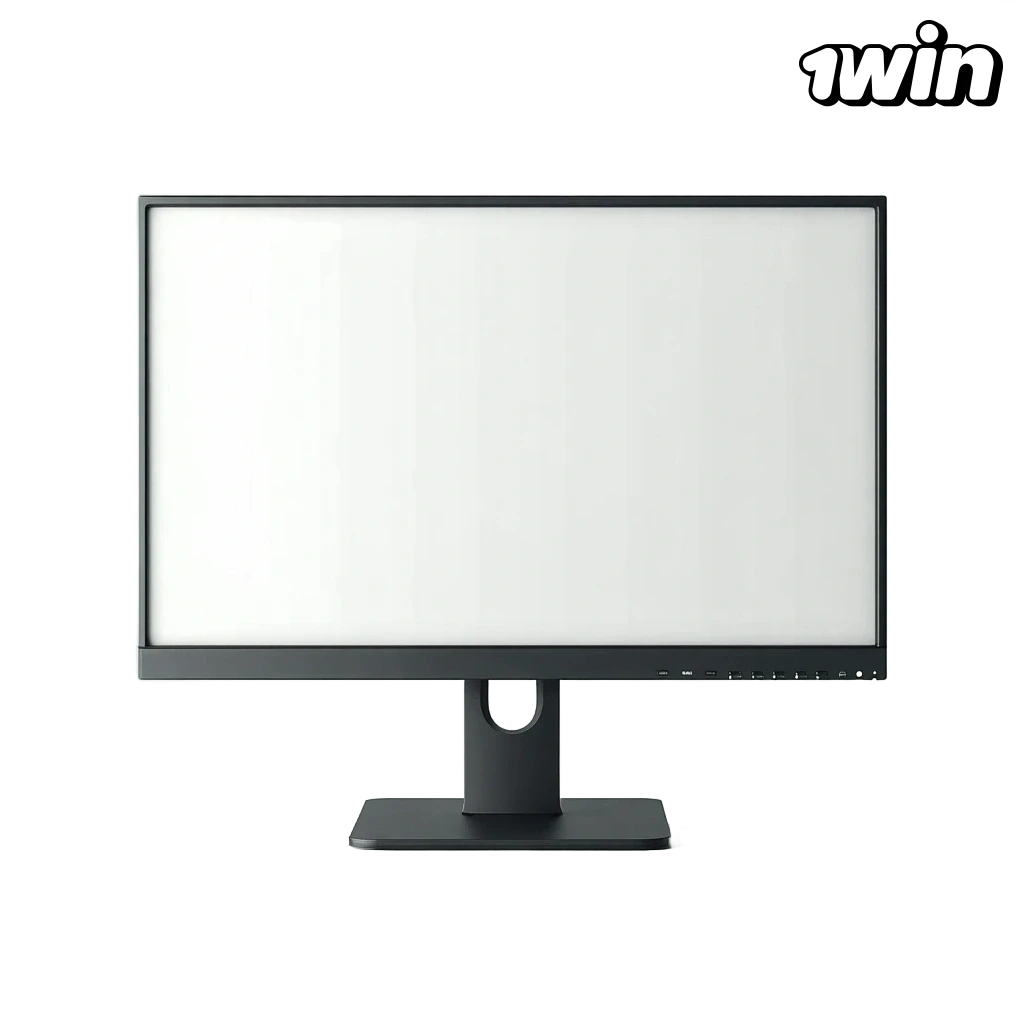 1win desktop app promo showing Windows and macOS download buttons, laptop screen with casino games and sports betting.